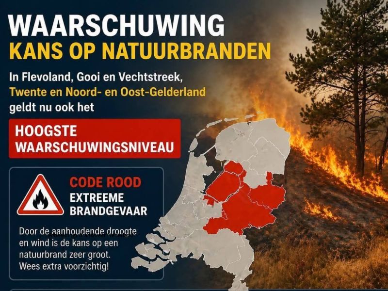 Waarschuwing natuurbrand