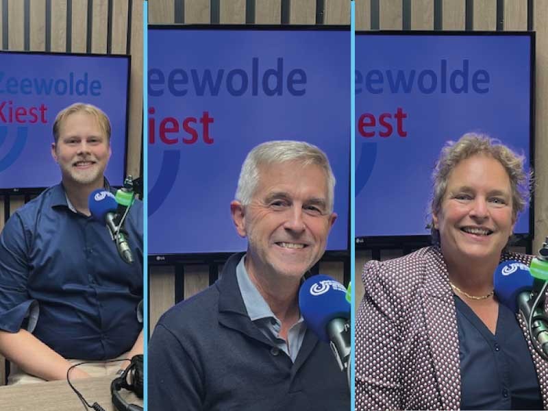 Douwe Aikema, Arjan Uitentuis en Mariëlle Bothof 3 fotos naast elkaar