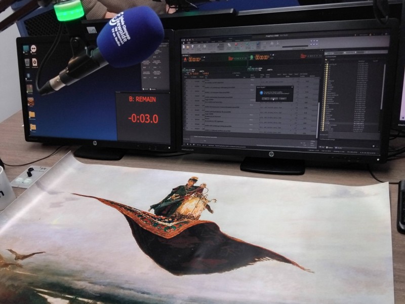 Foto van kunstwerk in een studio van Lokale Omroep Zeewolde