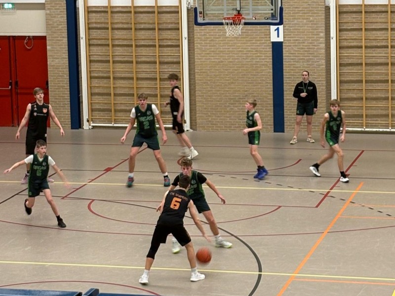 Basketballende jongeren