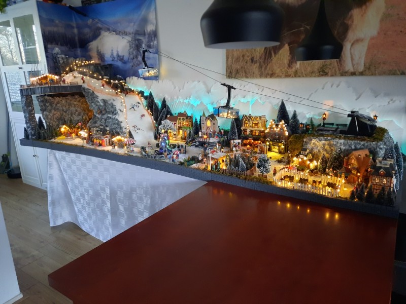 Foto van kerst tafereel