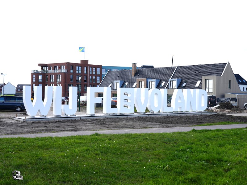 Wij-Flevoland letters in Zeewolde