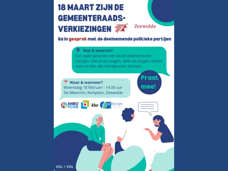 Flyer met aankondiging activiteit