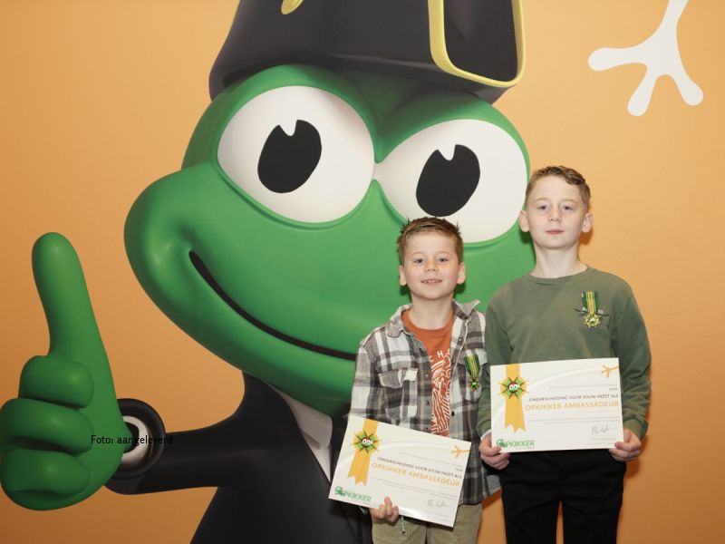 Hidde en Koen als ambassadeurs van Stichting Opkikker