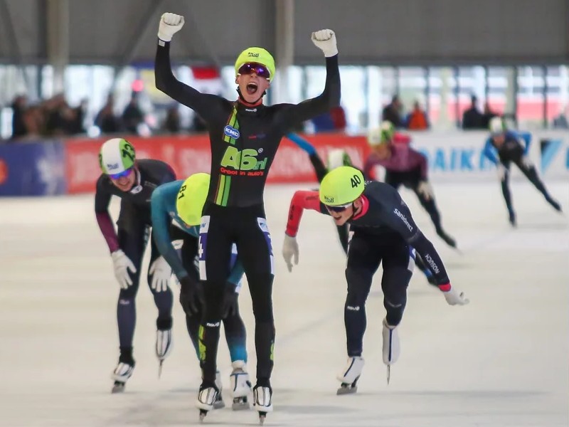 Friso van Vliet op de ijsbaan