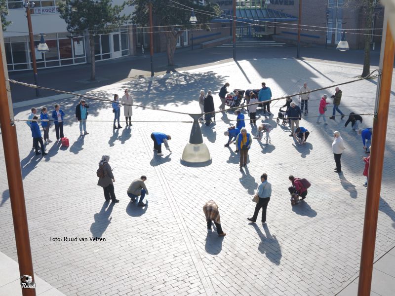 Stoepkrijten om vrijwilligers te bedanken