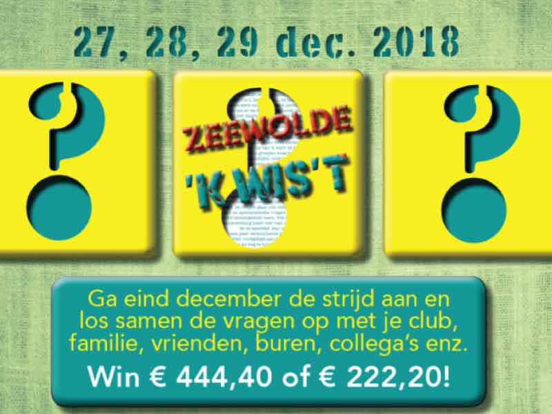 Laatste info Zeewolde ‘K WIS’T met voorbeeldvraag
