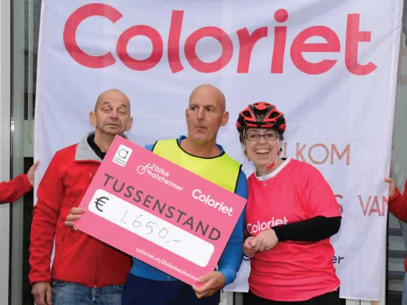 Team Coloriet haalt 1650 euro op voor Alzheimer