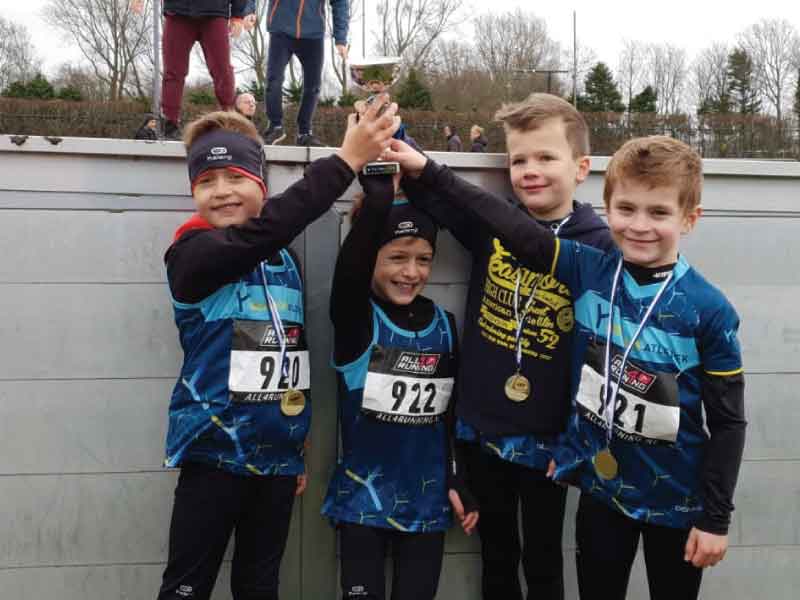 Podiumplaatsen regio kampioenschap crosslopen