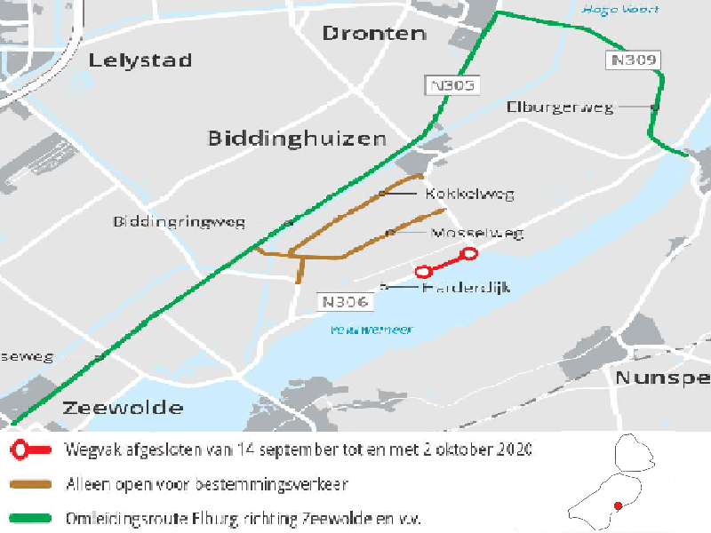 Groot onderhoud N306 Harderdijk, Fase 2