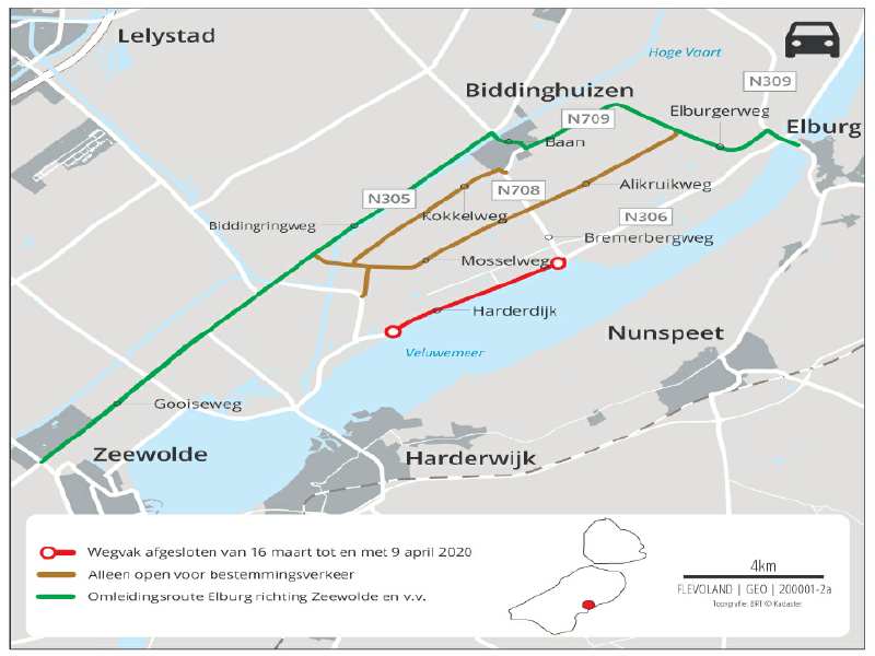 Regio: Wegwerkzaamheden Harderdijk