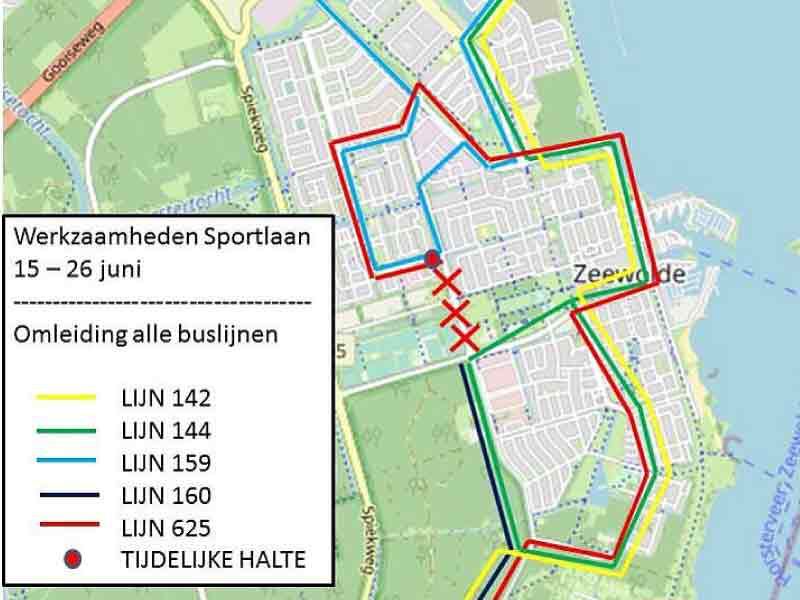 Wegwerkzaamheden Sportlaan