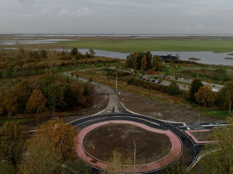 Nieuwe rotonde Nationaal Park Nieuw Land