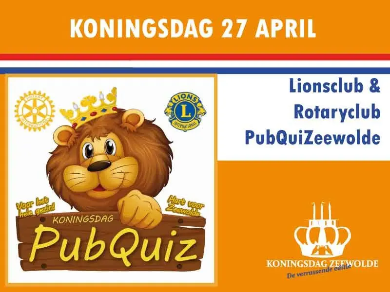 Lions en Rotary PubQuiz op  Koningsdag