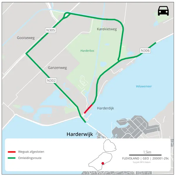 Afsluiting Harderdijk (N306)