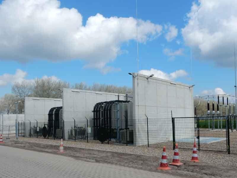 Transformatorstation klaar voor groene stroom Windpark Zeewolde