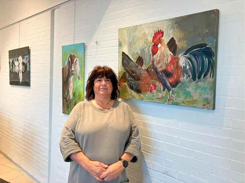 Gerda de Groot-Doorn exposeert in de Raadzaal