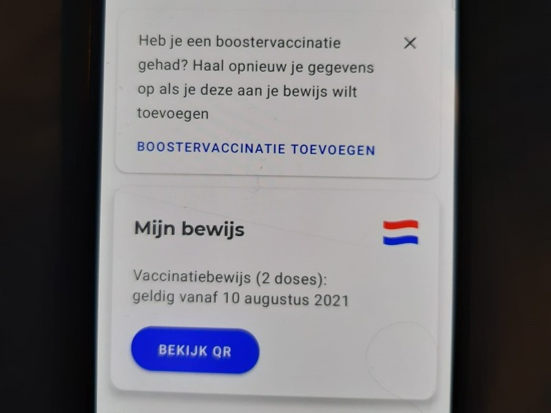 Corona-app waarschuwt voor verlies vinkje