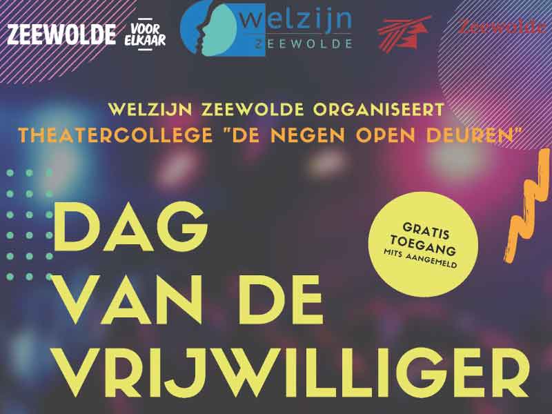 Theatercollege op 9 december voor de vrijwilligers van Zeewolde