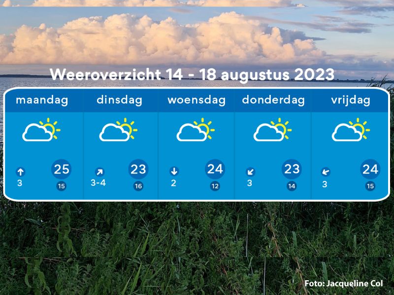 De weersverachting in schema met achtergrond foto van Jacqueline Col