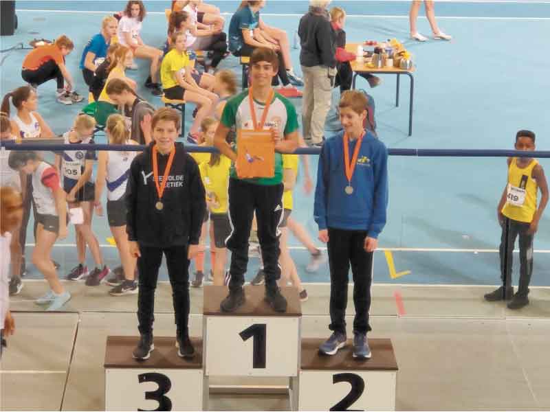 Podiumplaatsen Nationale Indoor Atletiek