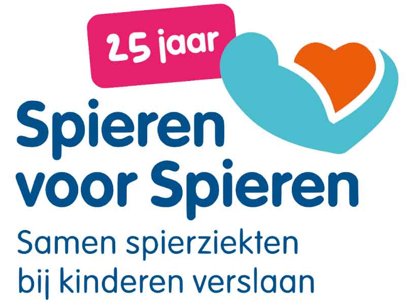 Spieren voor spieren logo met 25 jaar