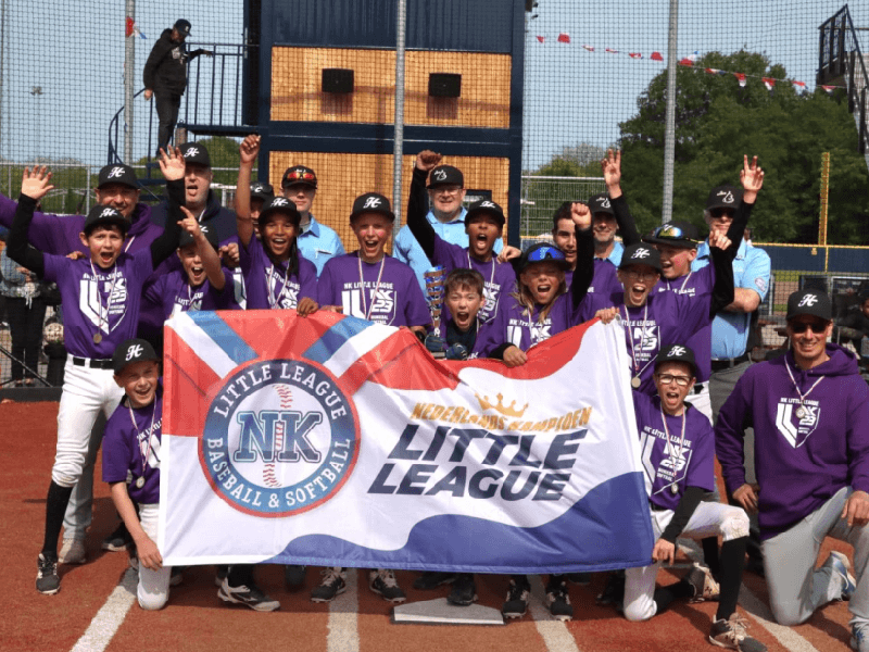 Honkbalteam Zeewoldenaar Gerain van der Erve wint NK Little Leage Littles