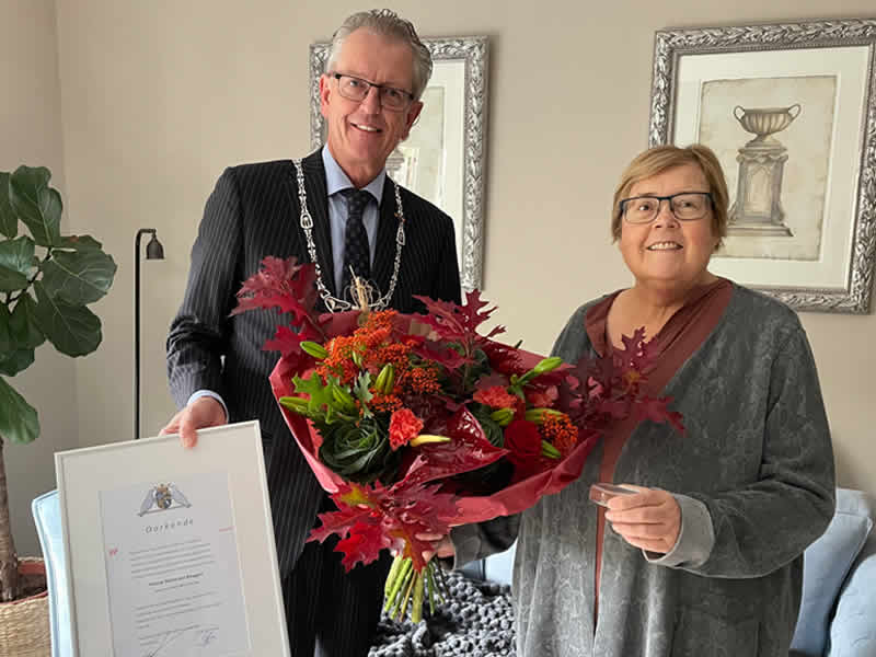 Gemeentelijke erepenning voor Yvonne van Bruggen