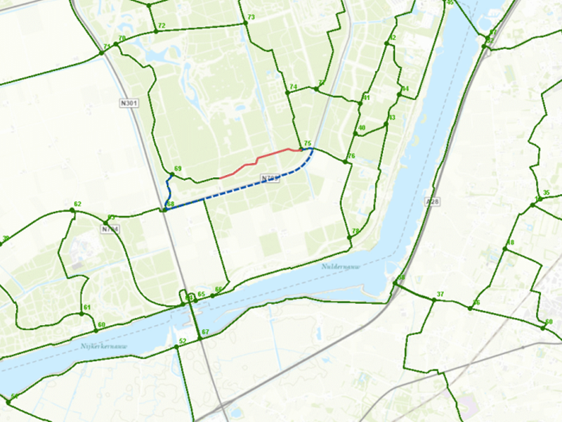 Deel fietspad door Stille Kern tijdelijk afgesloten