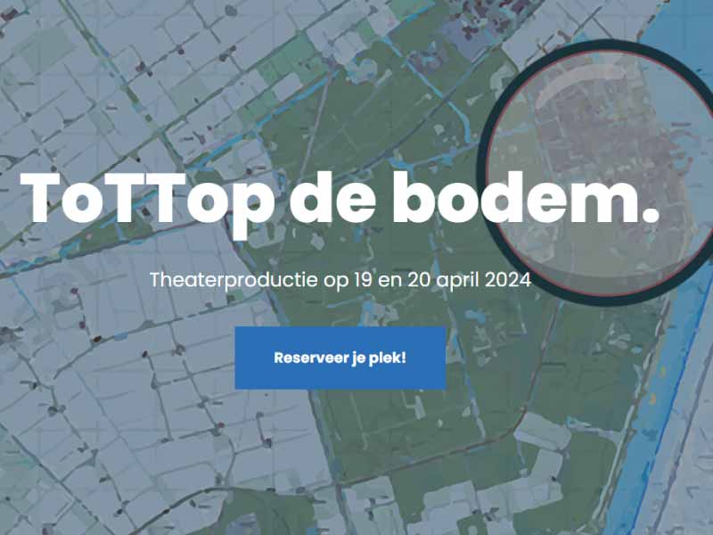 Een plattegrond van Zeewolde, met een vergrootglas erboven