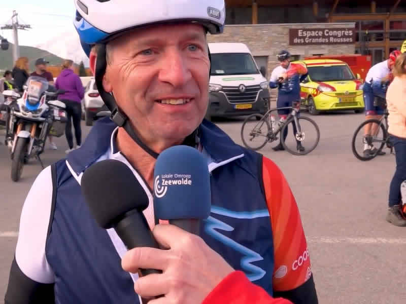 Bouwe van der Weide beklimt drie keer de Alpe d’HuZes