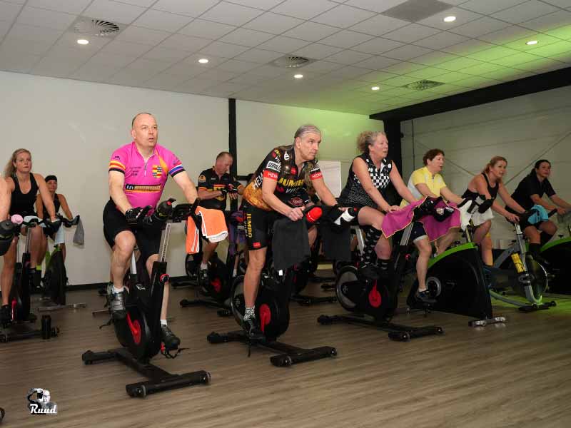 Ruim 1200 euro voor KWF door Spinning Marathon