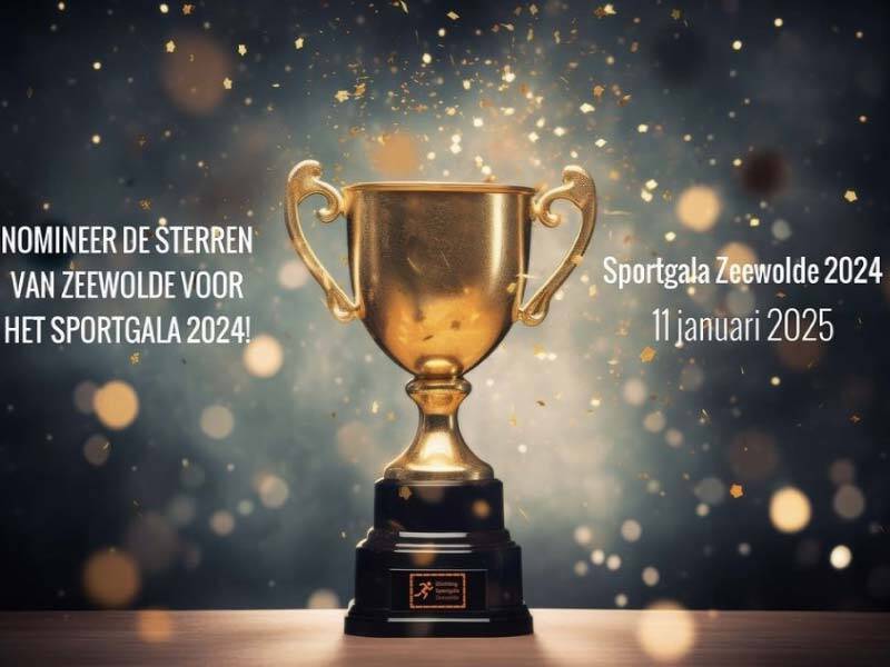 Beker van het sportgala op een feestelijke achtergrond